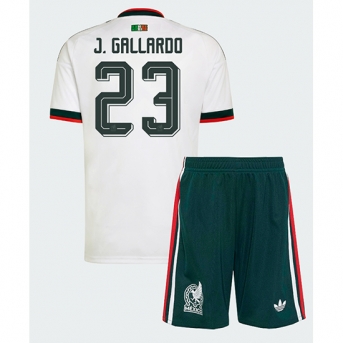 Billige Fotballdrakt Mexico Jesus Gallardo #23 Replika Bortedraktsett Barn VM 2026 Kortermet (med bukser)